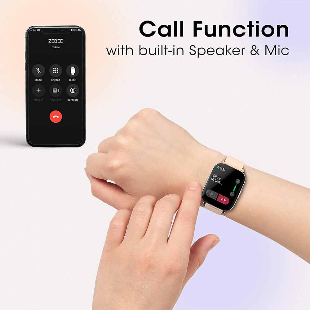 4 - Zebronics Zeb-FIT7220CH Bluetooth Smart Watch,  Gold  4.4 cm 