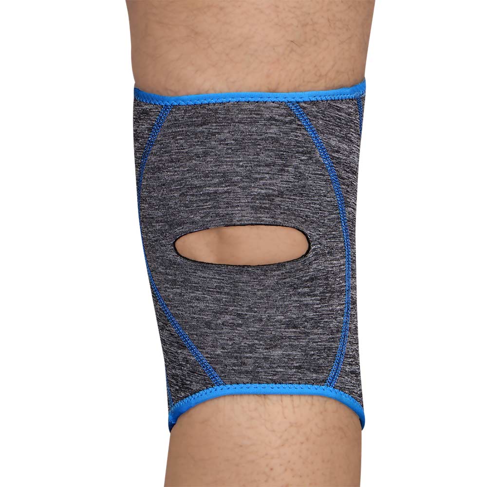 4 - Nivia Orthopedic Knee Support Slip-In Type (MB-10),  Grey-Black  Small 