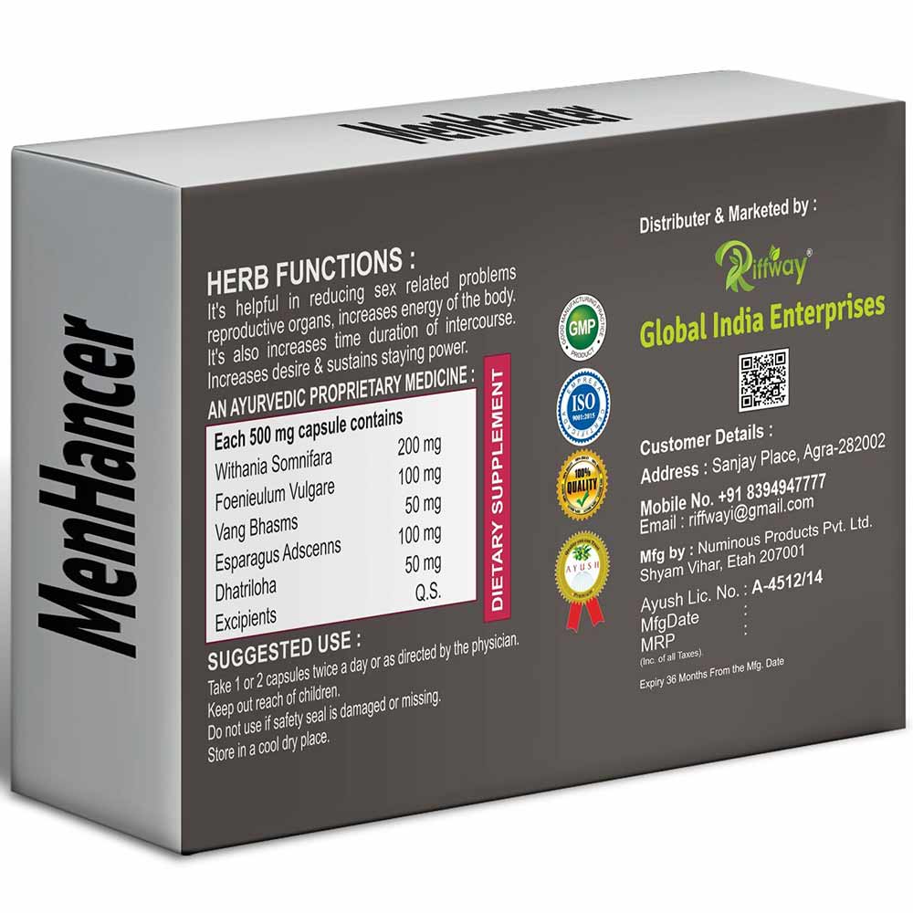 2 - Riffway Men Hancer,  10 capsules 