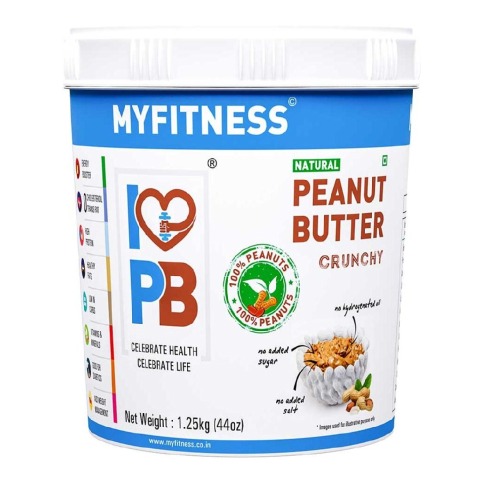1 - Myfitness Natural Peanut Butter, 1.250 kg Crunchy