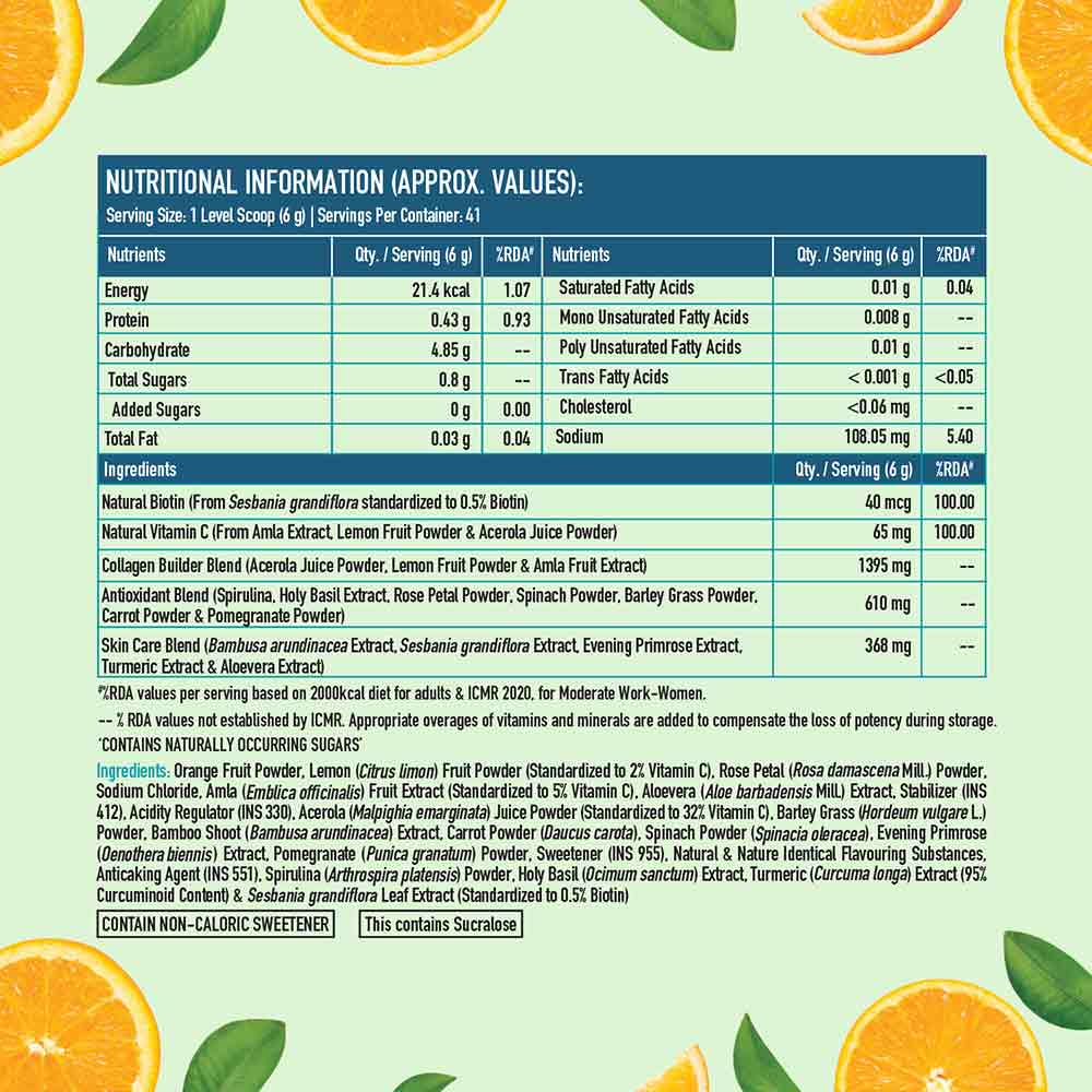 7 - HK Vitals Plant Based Collagen Builder Powder by HealthKart,  250 g  Orange