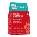 Biotin (10000 mcg) by HealthKart, 30 gummies Strawberry