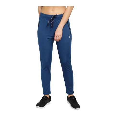 1 - John Ally Women's Gym Track Pant Zipper Pocket with Anti-Microbial Technology,  Berlin Blue  XL 