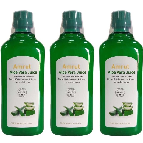 1 - Amrut Aloe Vera Juice,  1 L  Unflavoured (Pack Of 3) 