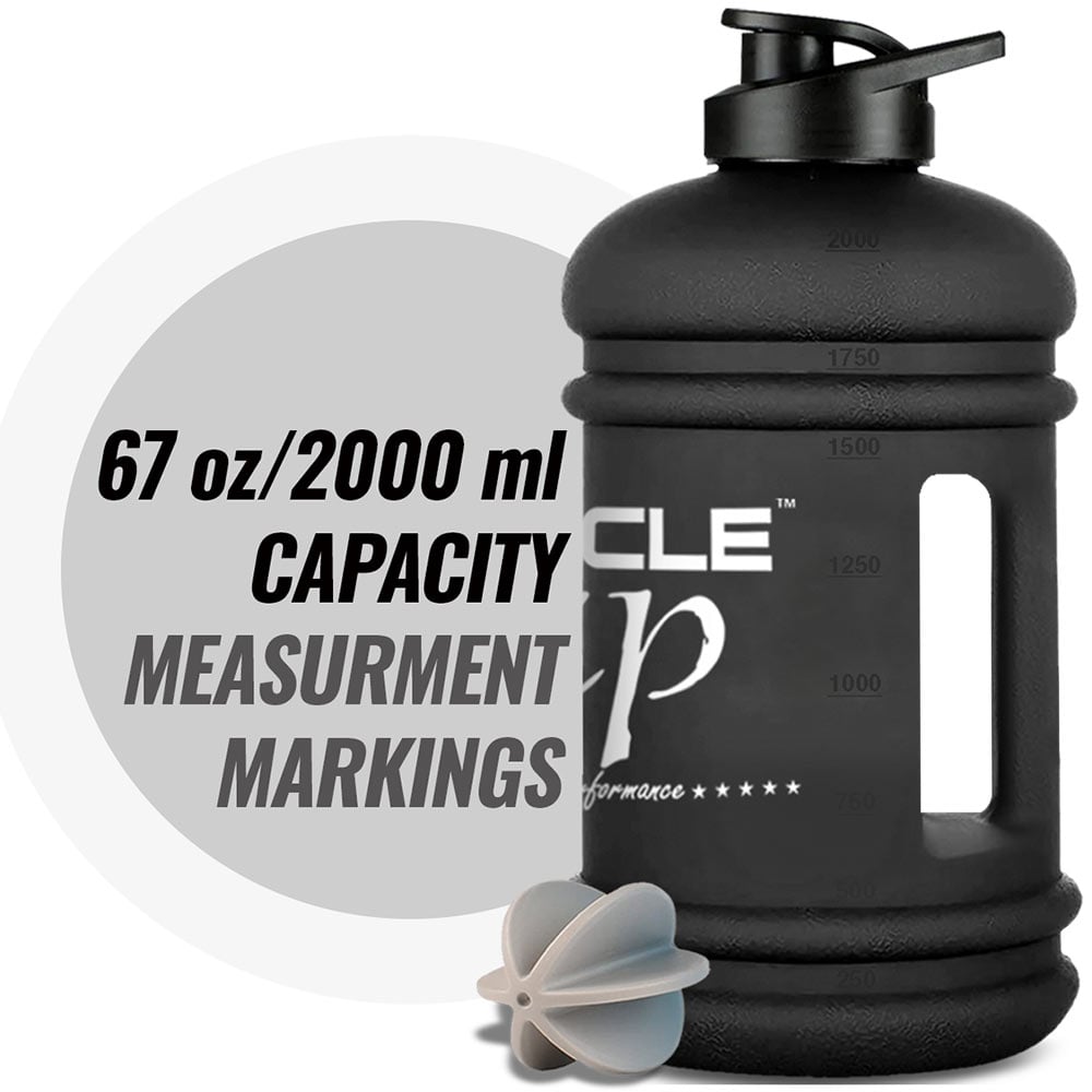 4 - MuscleXP BoldXP Gallon Water Bottle,  Black  2.2 L 