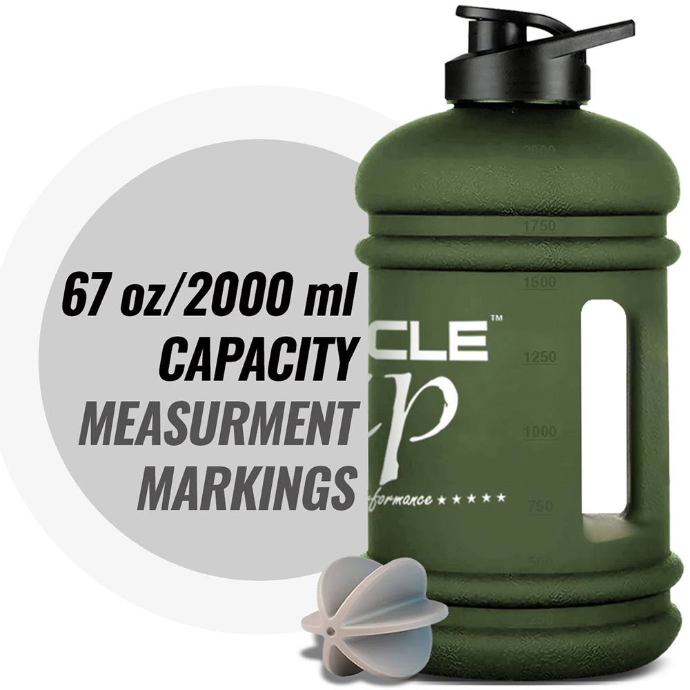 4 - MuscleXP BoldXP Gallon Water Bottle,  Military Green  2.2 L 