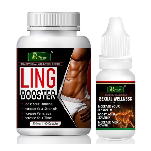 1 - Riffway Ling Booster 60 Capsules & Sexual Wellness Oil 15 ml Combo,  2 Piece(s)/Pack 