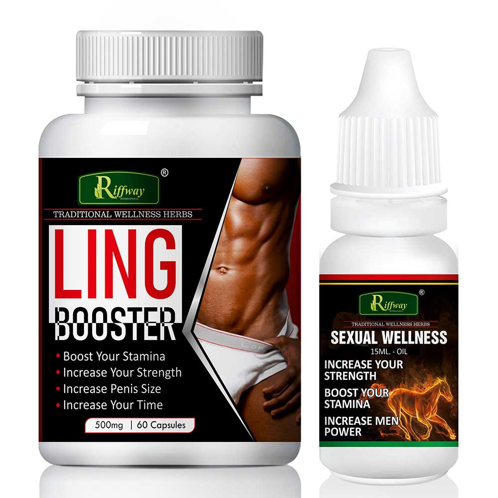 1 - Riffway Ling Booster 60 Capsules & Sexual Wellness Oil 15 ml Combo,  2 Piece(s)/Pack 