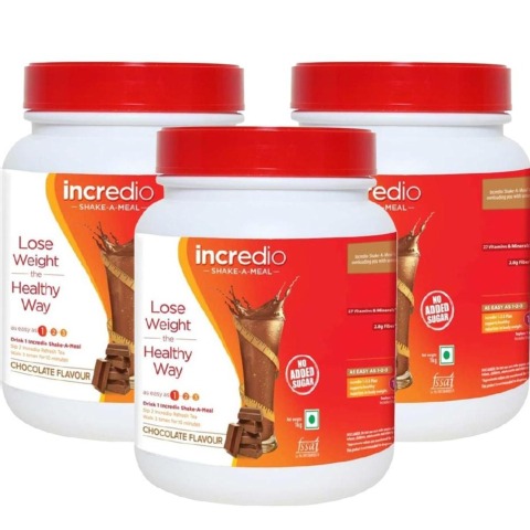 Incredio Weight Loss Shake - Pack of 2, 1 kg Chocolate Incredio Weight Loss Shake - Pack of 2, 1 kg Chocolate