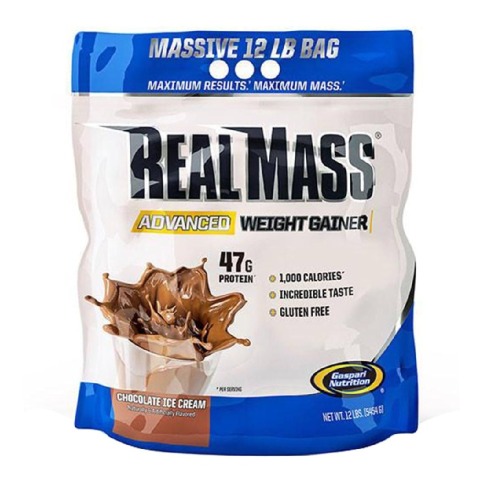 Gaspari Nutrition Real Mass Advanced, 12 lb Chocolate Ice Cream