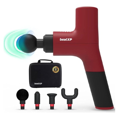 1 - beatXP Bolt Prime Deep Tissue Massager Gun, Crimson Red
