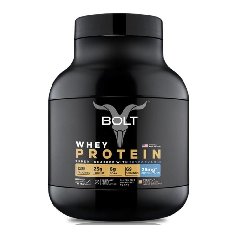 1 - Bolt Whey Protein Super-Charged With Phycocyanin, 5 lb Piedmont Chocolate