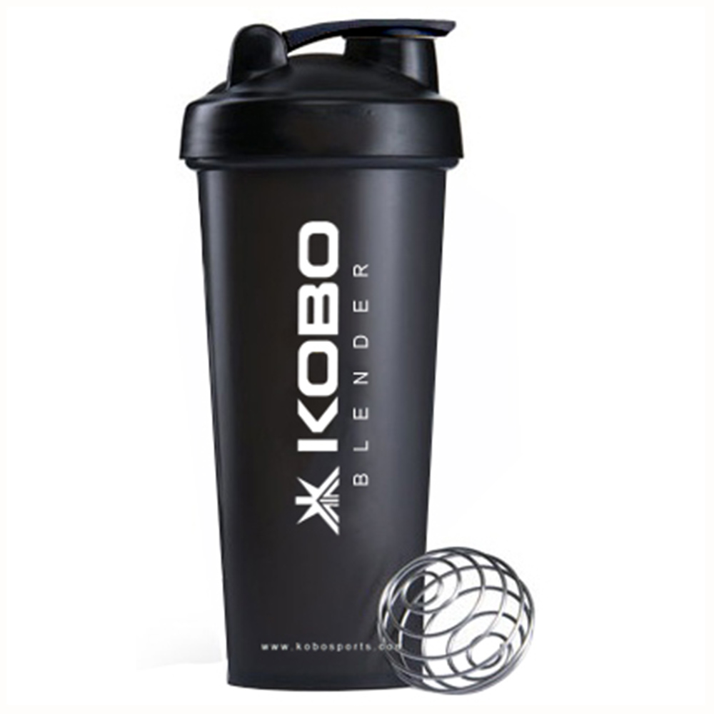 KOBO Shaker Sipper Blender Bottle (2904),  Black  600 ml 