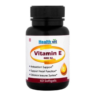 Healthvit Vitamin E (400 IU), 60 softgels