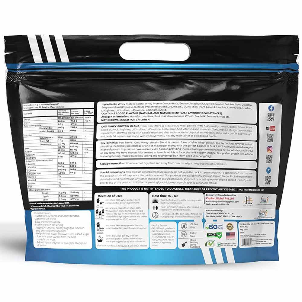 2 - IRON LIFTERS 100% Whey Vibranium Protein Blend,  2.3 lb  Swiss Chocolate 