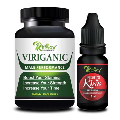 Riffway Viriganic 15 Capsules & Night's Kiss Oil 15 ml Combo,  2 Piece(s)/Pack 