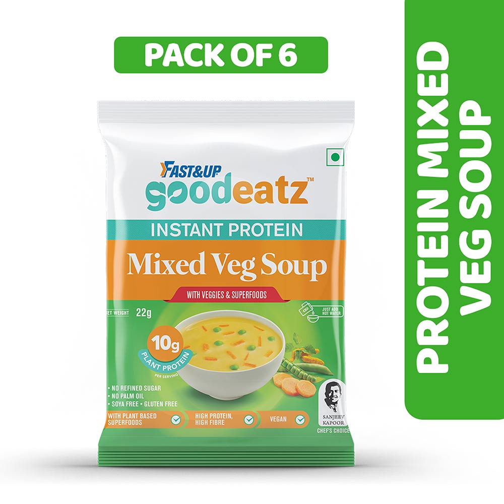 2 - Fast & Up GoodEatz Mixed Veg Soup,  22 g  Unflavoured (Pack of 6) 