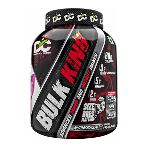 1 - Doctor'S Choice Bulk King Advanced Mass and Weight Gainer,  6.6 lb  Strawberry Banana Milkshake 