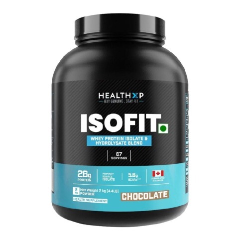 1 - HealthXP Isofit Whey Protein Isolate, 5 lb Chocolate