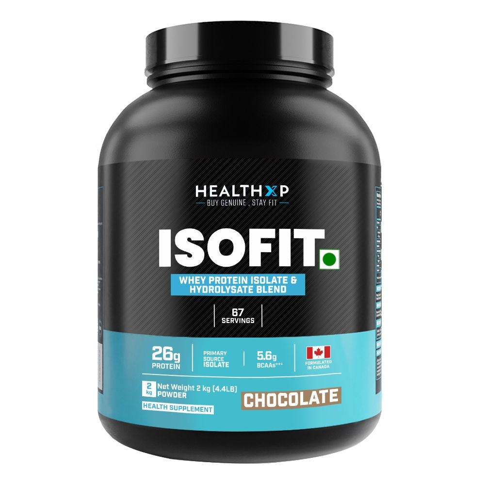 1 - HealthXP Isofit Whey Protein Isolate,  5 lb  Chocolate 