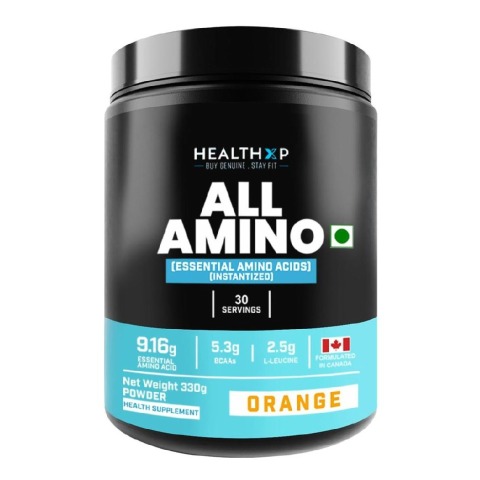 1 - HealthXP All Amino [Essential Amino Acids],  1 lb  41 Servings  Orange 