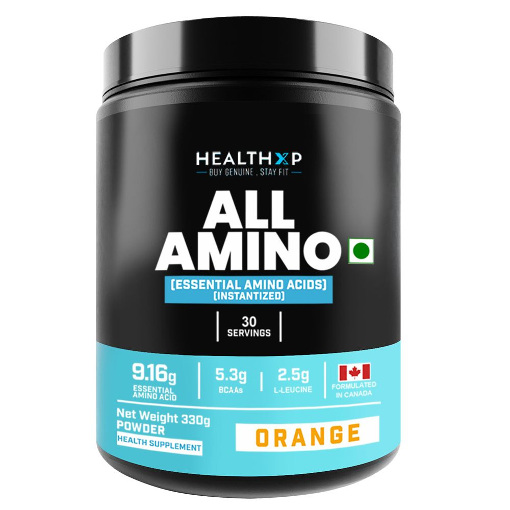 1 - HealthXP All Amino [Essential Amino Acids],  1 lb  41 Servings  Orange 