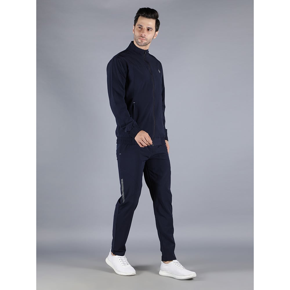 2 - John Ally Men's Gym Tracksuit with Zipper Pockets,  Navy Blue  XL 