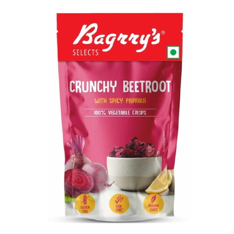 1 - Bagrrys Crunchy Beetroot Crisps, Spicy Paprika 60 g
