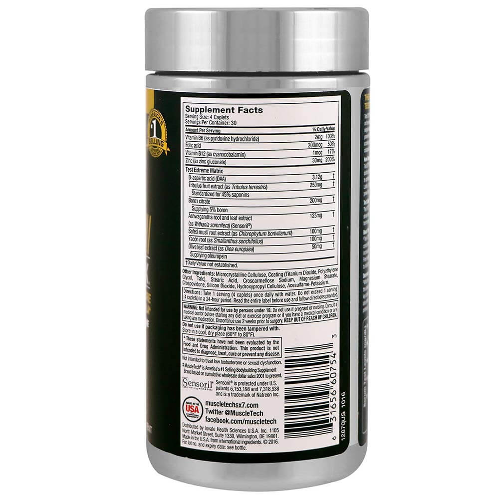 MuscleTech Test 3x SX-7 Black Onyx,  120 caplets  Unflavoured 