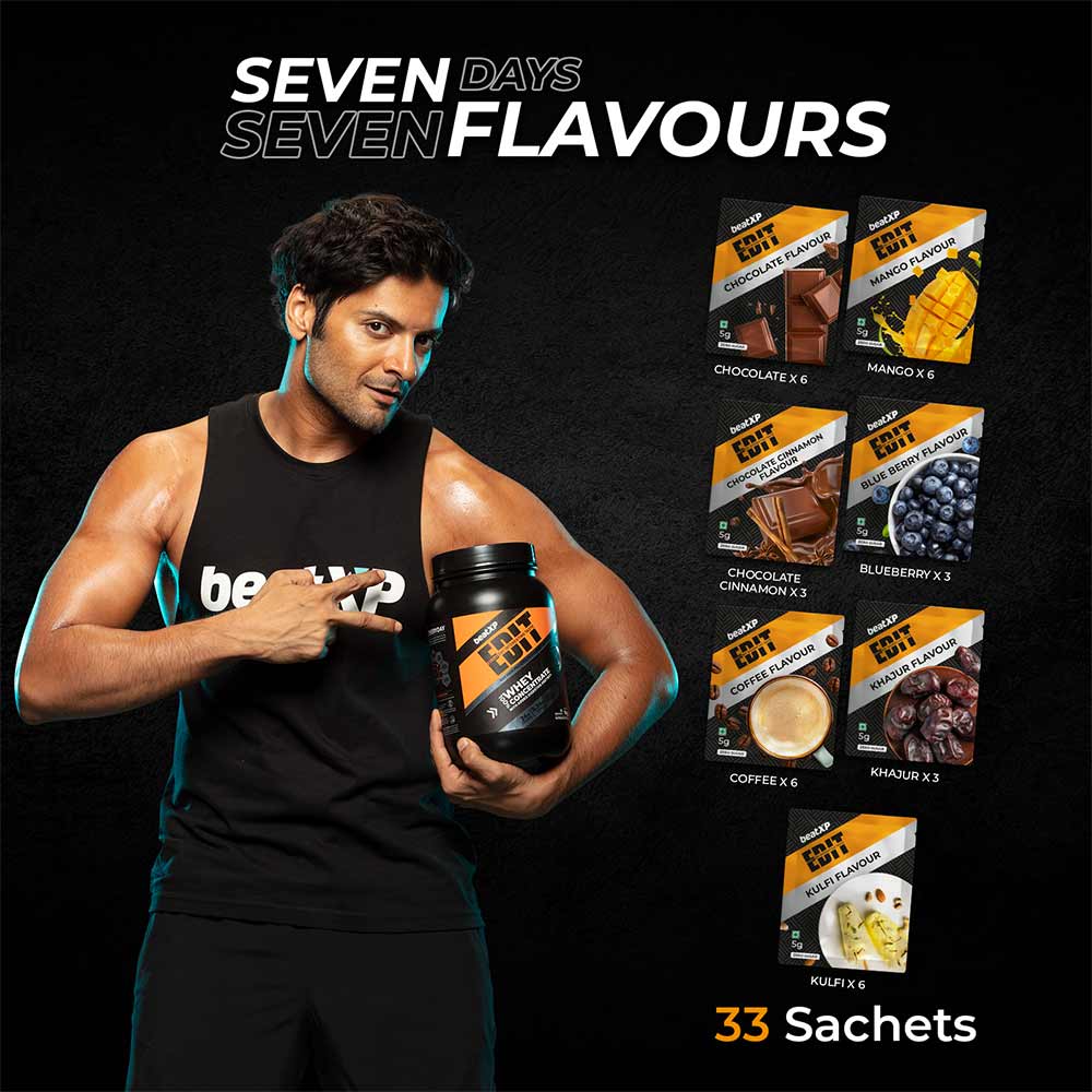 1 - beatXP EDIT 100% Whey Protein Concentrate,  2.2 lb  Unflavored (with 7 Different Flavours) 