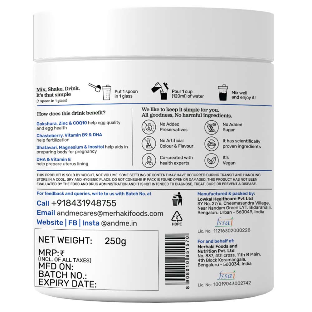 2 - andMe Ovaboost Drink Strawberry,  250 g 