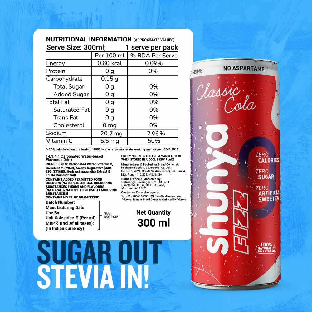 6 - Shunya Fizz,  300 ml  Classic Cola (Pack of 12) 