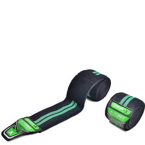 KOBO Knee Wraps Bandages (WTA-10),  Green  Free Size 