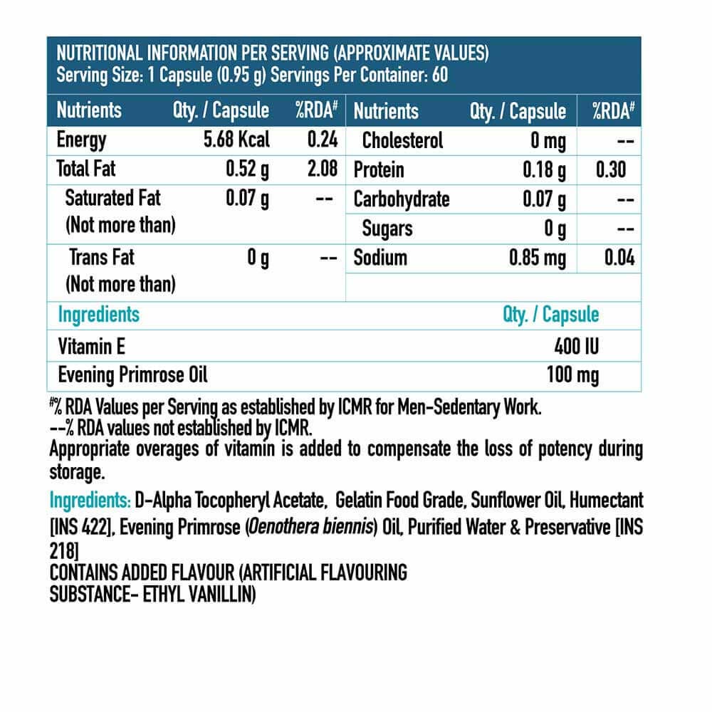 HK Vitals Vitamin E 60 tabs & Moisturizer Combo by HealthKart