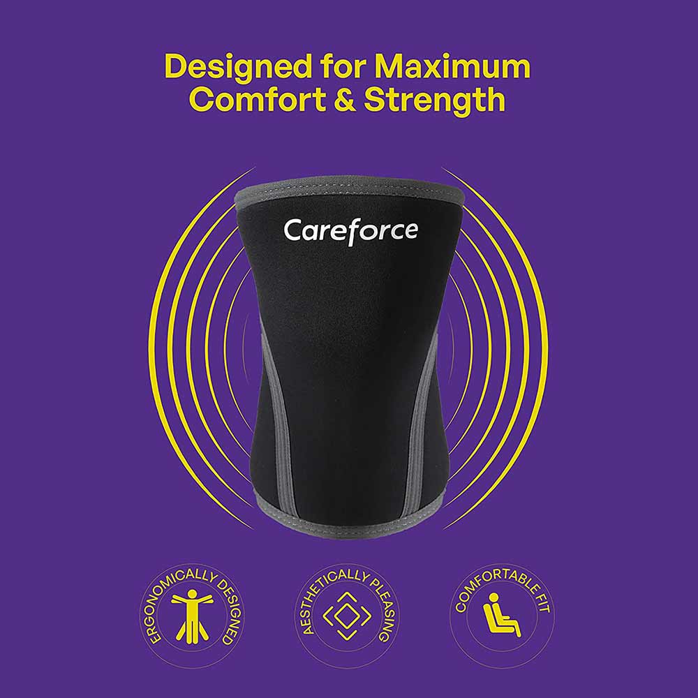 3 - Careforce Knee Cap for Men,  Black  Medium 