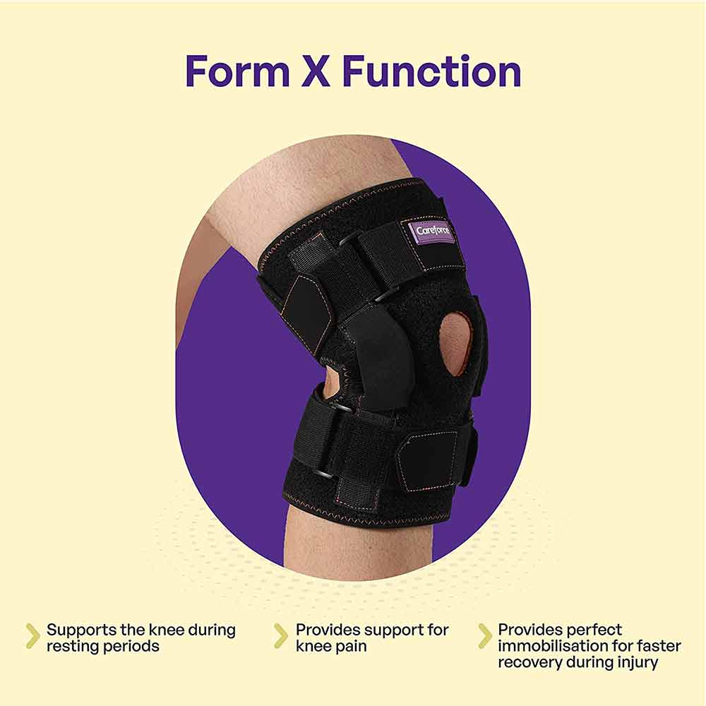 3 - Careforce Hinged Knee Support,  Black  Small-Medium 