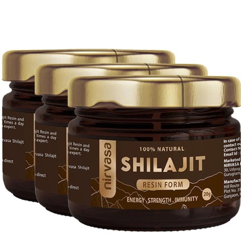 1 - Nirvasa Pure Shilajit Resin Form (Pack of 3),  20 g 