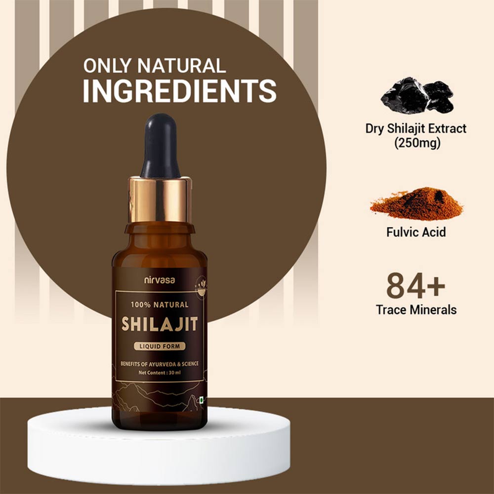 4 - Nirvasa Shilajit Liquid (Pack of 5),  30 ml 