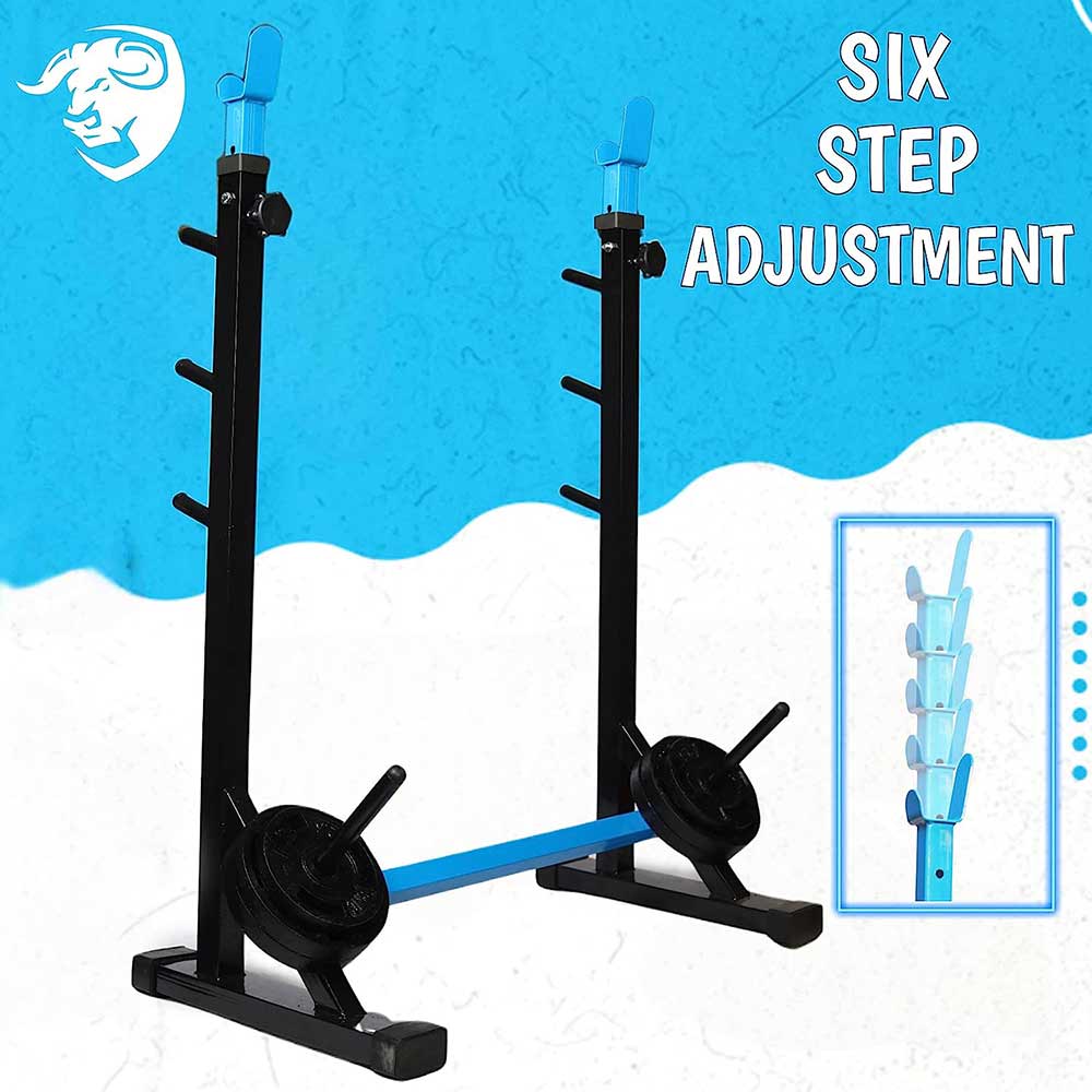 3 - BULLAR Squat Stand for Home Gym,  Black & Blue 
