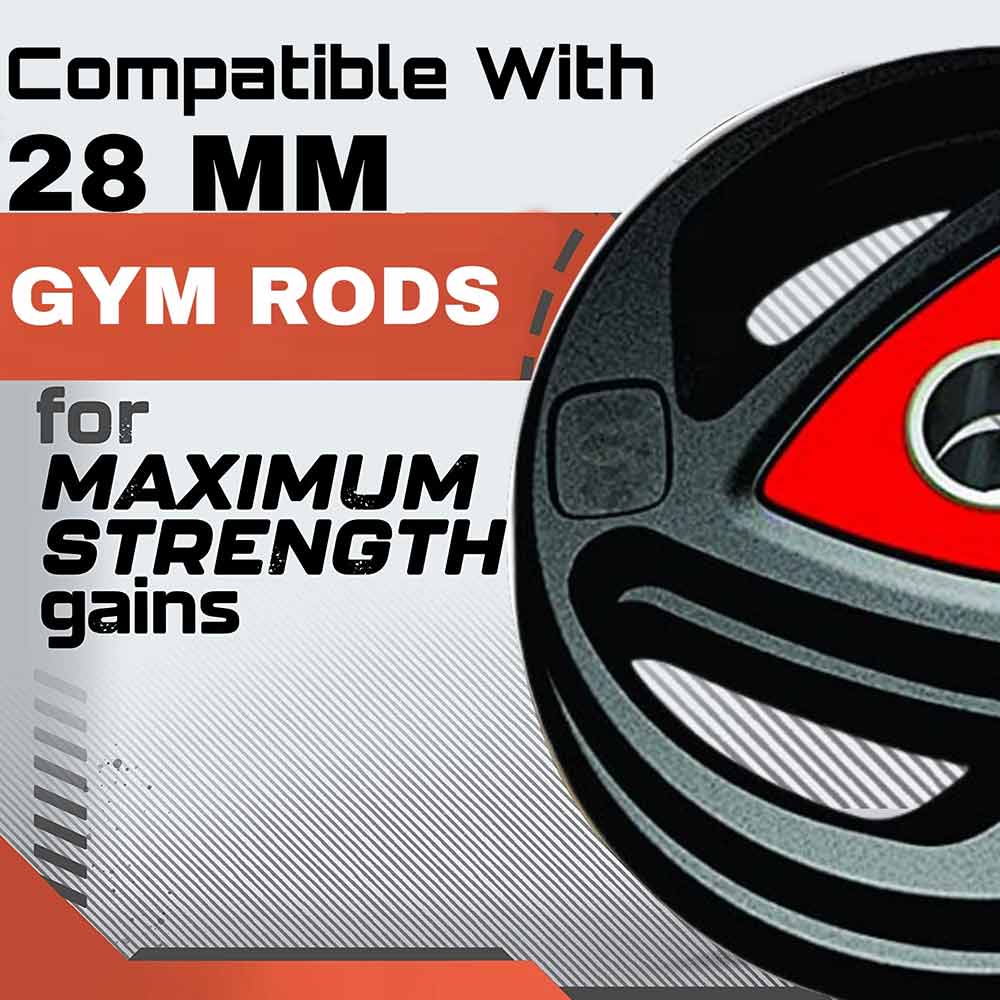 4 - BULLAR 50 kg Professional Metal Integrated Rubber Coated Home Gym Set