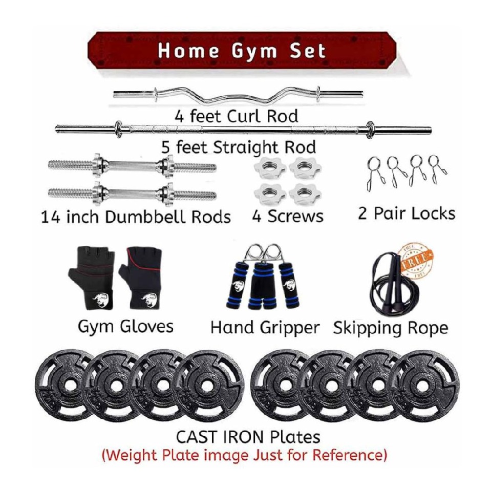50 kg Cast Iron Home Gym Set at Best Price in India https://www