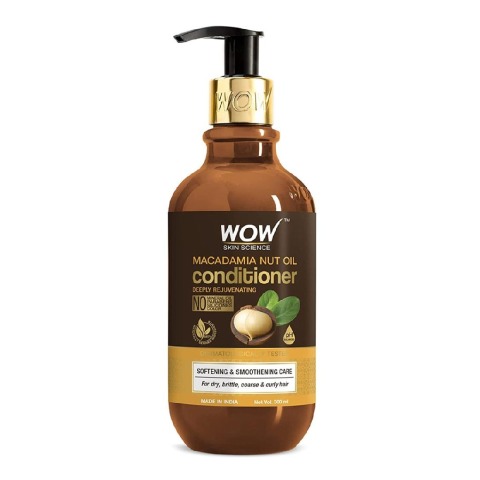 WOW Skin Science Macadamia Nut Oil Conditioner,  300 ml  for Dry, Brittle & Coarse Hair 