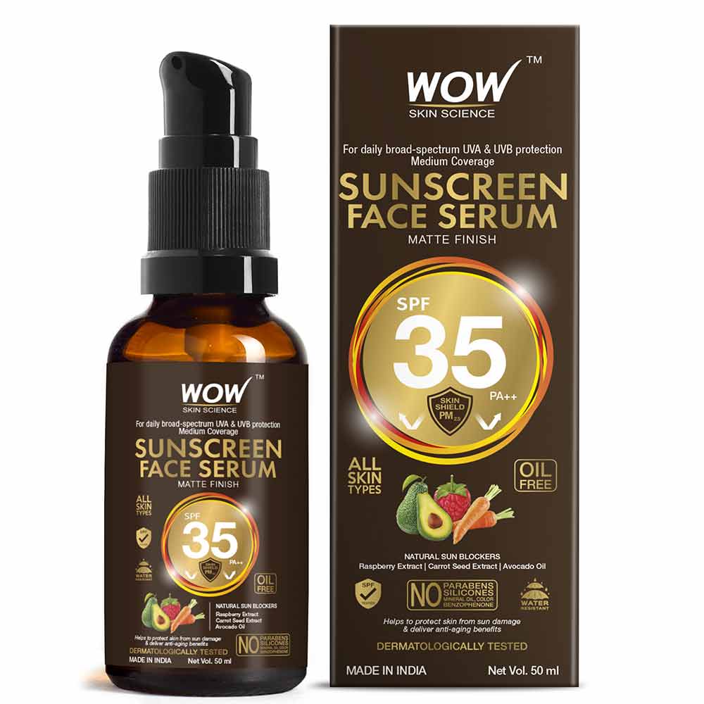 2 - WOW Skin Science Matte Finish Sunscreen Face Serum,  50 ml  SPF 35 PA++ 