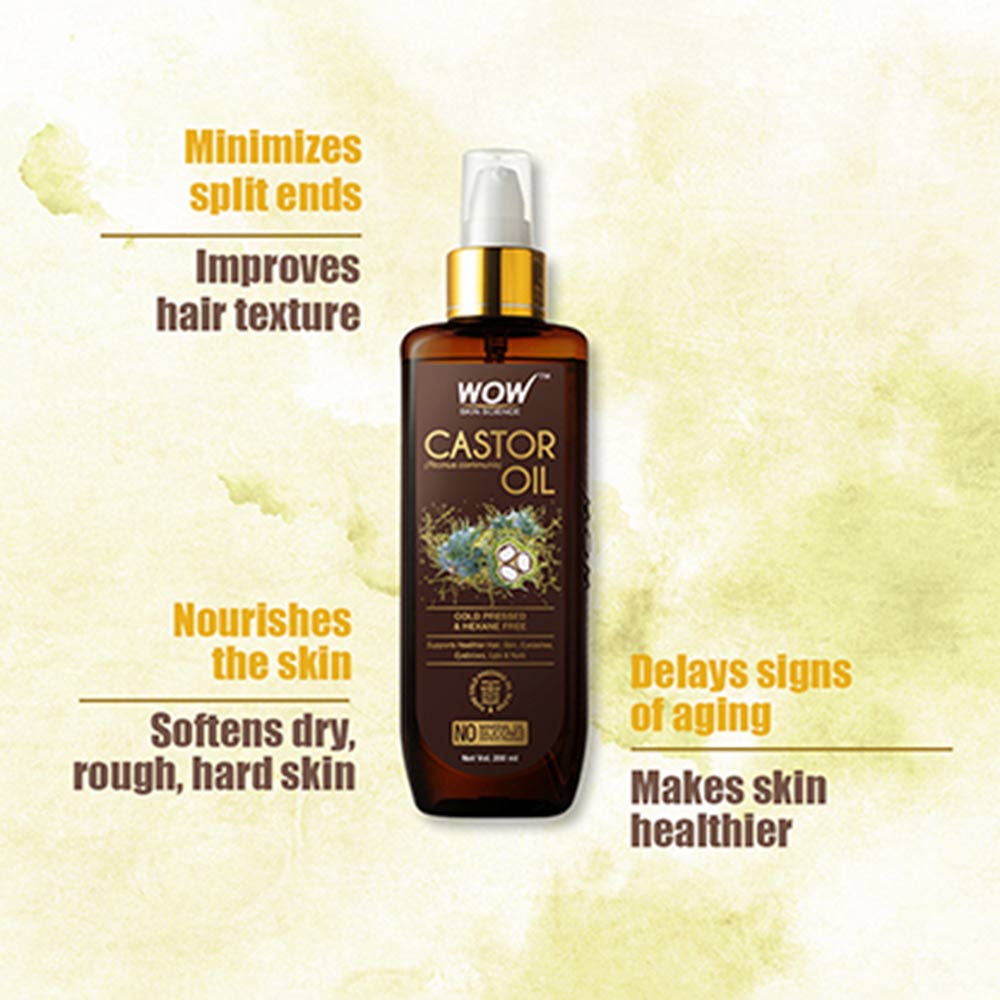 7 - WOW Skin Science Castor Oil,  200 ml  for All Skin & Hair Types 
