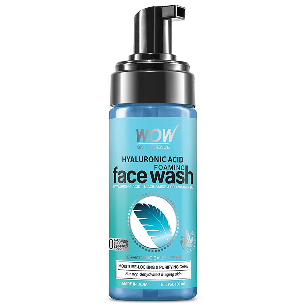2 - WOW Skin Science Hyaluronic Acid Foaming Face Wash,  150 ml  for Dry, Dehydrated & Aging Skin 
