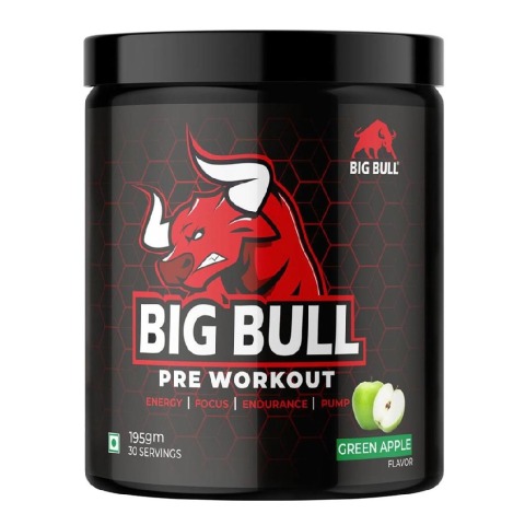 1 - Big Bull Pre Workout,  0.42 lb  Green Apple 