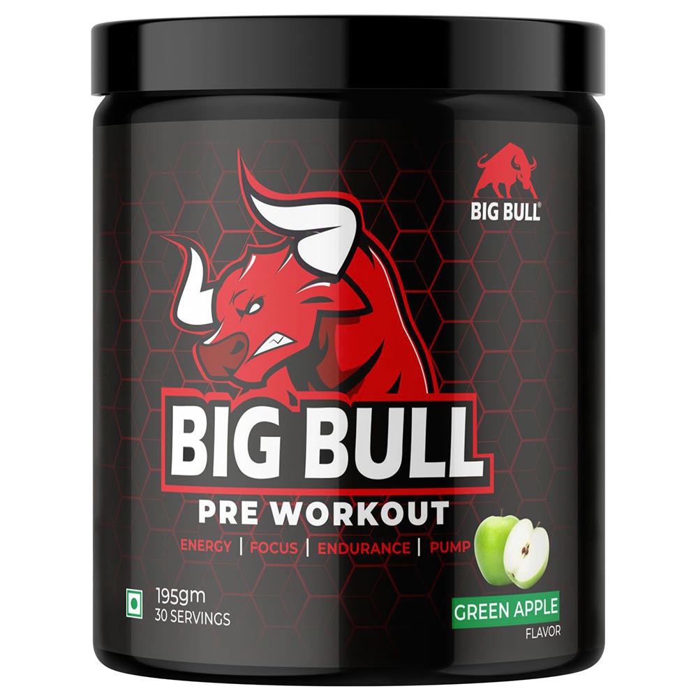 1 - Big Bull Pre Workout,  0.42 lb  Green Apple 