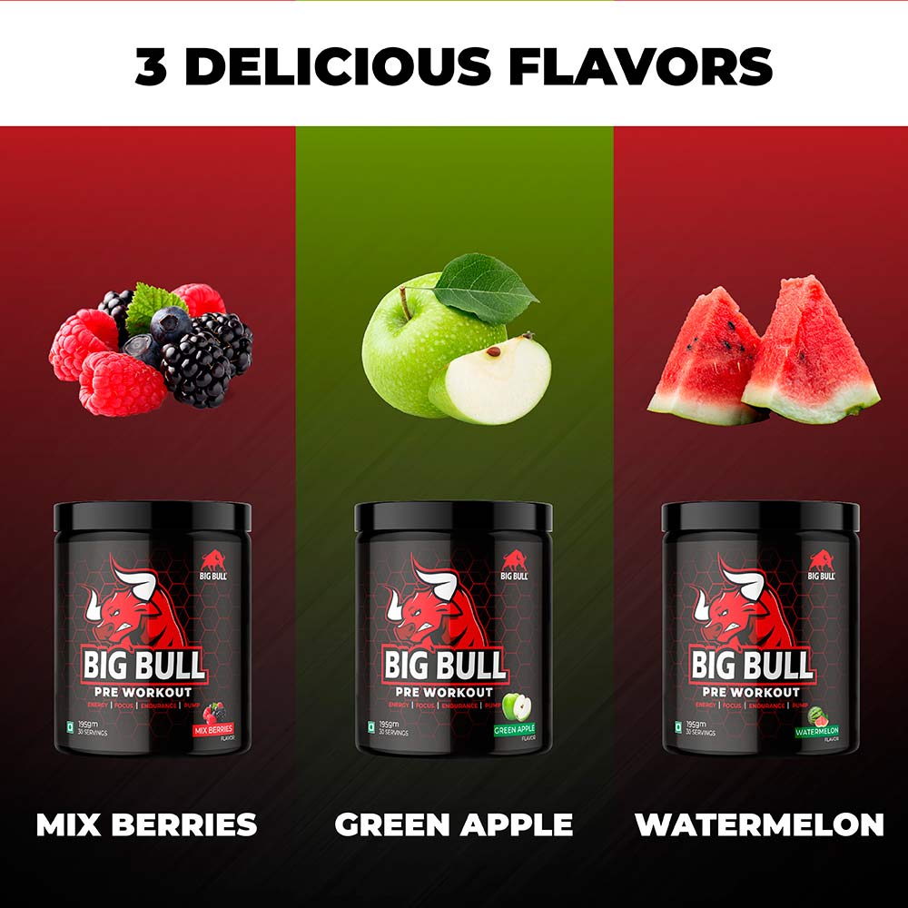 8 - Big Bull Pre Workout,  0.42 lb  Green Apple 