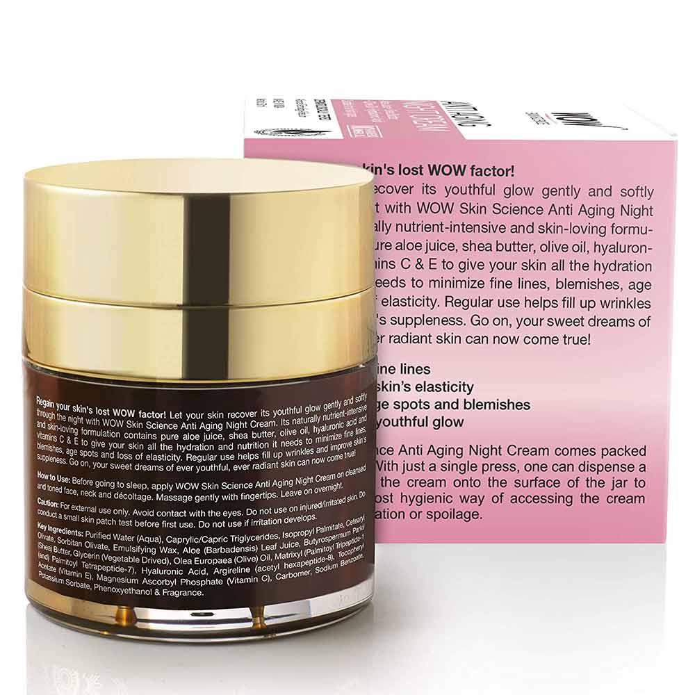 4 - WOW Skin Science Anti Aging Night Cream,  50 ml  for All Skin Types 