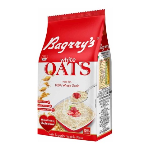 1 - Bagrrys White Oats Pouch,  500 g  Unflavoured 